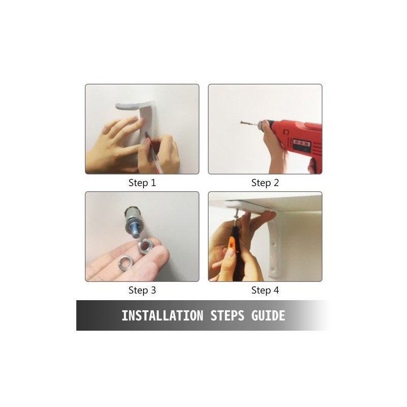 Teräksiset hyllykannattimet 2 kappaletta mattamusta kantavuus 450 paunaa hyllysyvyydelle 8,5–11 tuumaa