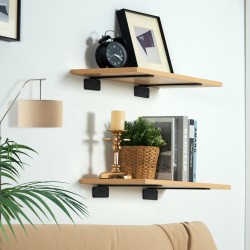 Hyllynkannattimet hiiliterästä mattamusta 160 x 100 x 45 mm 6 kpl