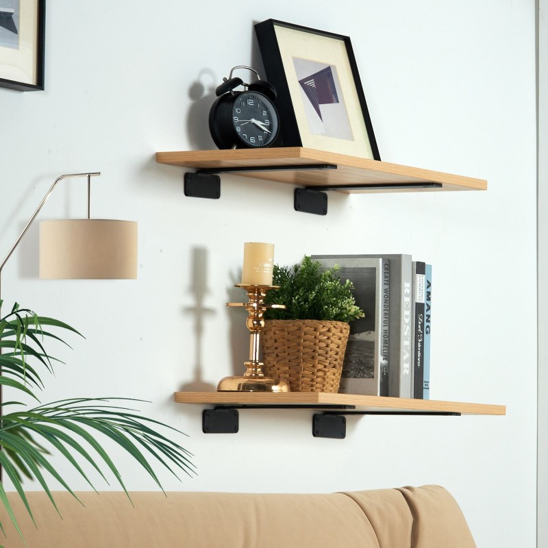 Hyllynkannattimet hiiliterästä mattamusta 160 x 100 x 45 mm 6 kpl