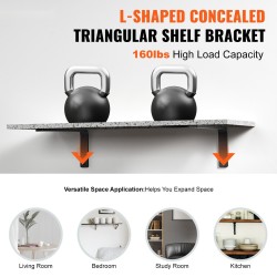 Valurautaiset hyllynkannattimet 410 mm 4 kpl 72,6 kg mattamusta