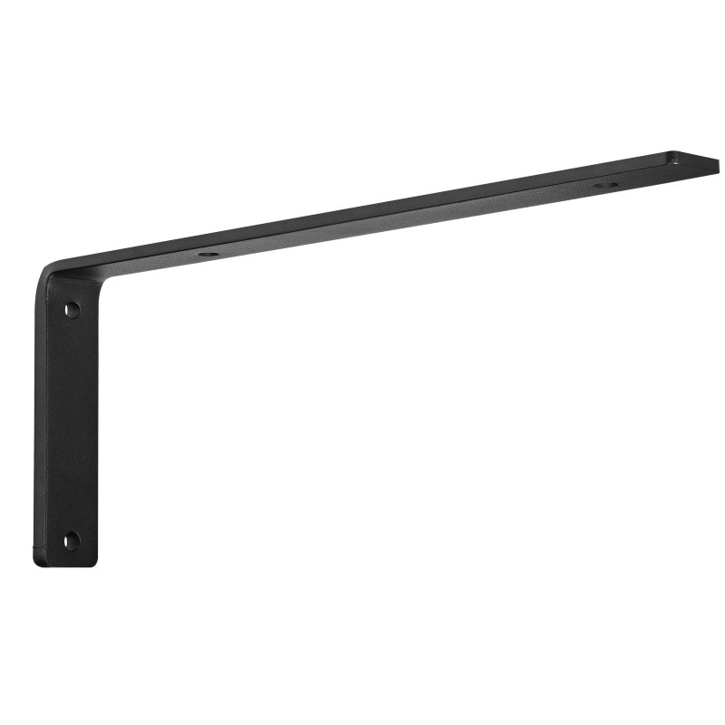 Valurautaiset hyllynkannattimet 410 mm 4 kpl 72,6 kg mattamusta