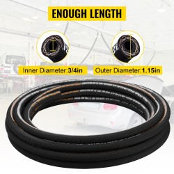 Hydrauliletku synteettistä kumia 3/4 tuuman 15,2 m nimellispaine 3120 psi kahdella teräslankapunoksella