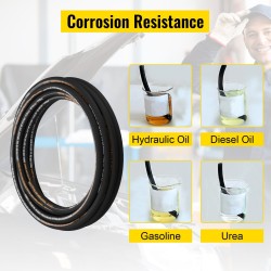 Hydrauliletku synteettistä kumia 3/4 tuuman 15,2 m nimellispaine 3120 psi kahdella teräslankapunoksella