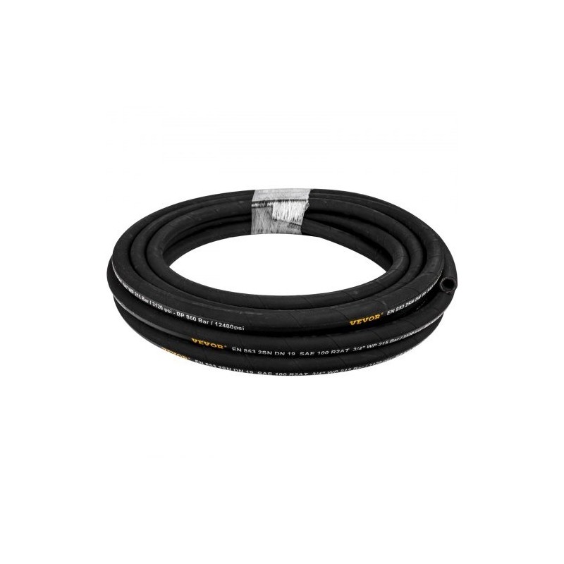 Hydrauliletku synteettisestä kumista 1/4 tuumaa 15,2 m 5800 PSI 2 teräslankapunosta hydrauliikkakäyttöön