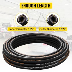 Hydrauliletku synteettistä kumia puoli tuuman 30,5 metrin kahdella teräslankapunoksella