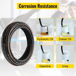 Hydrauliletku synteettistä kumia puoli tuuman 30,5 metrin kahdella teräslankapunoksella