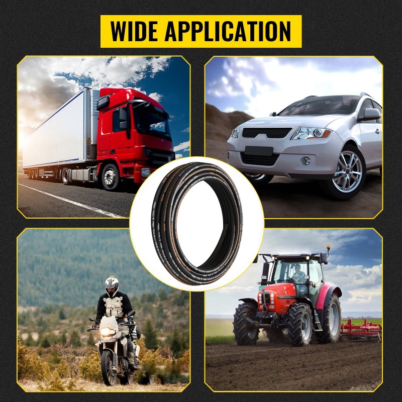 Hydrauliletku synteettistä kumia puoli tuuman 30,5 metrin kahdella teräslankapunoksella