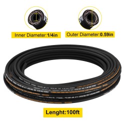 Hydrauliletku synteettistä kumia 1/4 tuumaa 30,5 m paineenkesto 5800 PSI kahdella teräspunoksella