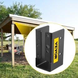 Palkkikengät Q235-teräs 2x4 24 kpl piilolaippa pulverimaalattu musta