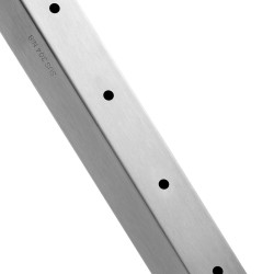 Kaidepylväs SUS304 ruostumaton teräs 36 tuumaa 1 x 2 tuumaa 10 esiporattua reikää