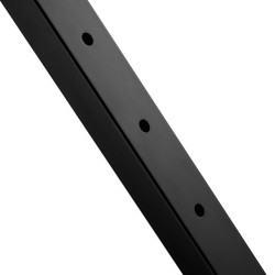 Vaijerikaidetolppa 42 tuumaa ruostumaton teräs 1x2 12 reikää musta