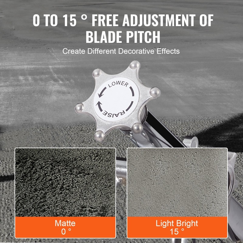 Käveltävä betoninjyrsin teräsrunkoinen 610 mm kellutuslautasella 6 hv bensiinimoottorilla