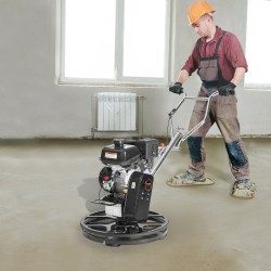 Käveltävä betoninjyrsin teräsrunkoinen 610 mm kellutuslautasella 6 hv bensiinimoottorilla
