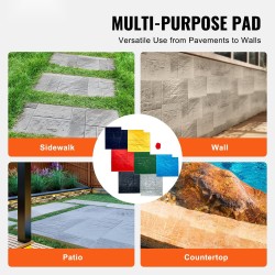 Betonileimasinmatto polyuretaani 618 mm 7 kappaleen setti liuskekivitekstuurilla betonipinnoille