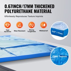 Betonileimasinmatto polyuretaani 618 mm 7 kappaleen setti liuskekivitekstuurilla betonipinnoille