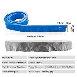 Betonileimasin polyuretaani 2288x78x30 mm 1 kpl terasseille ja lattioille