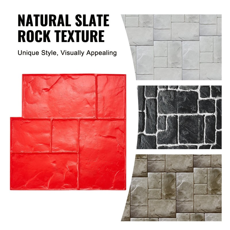 Betonileimausmatto polyuretaani 59 cm neliö liuskekivi kahvoilla