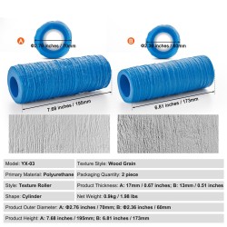 Betonipinnan kuviorulla polyuretaani 195 mm ja 173 mm 2 kpl