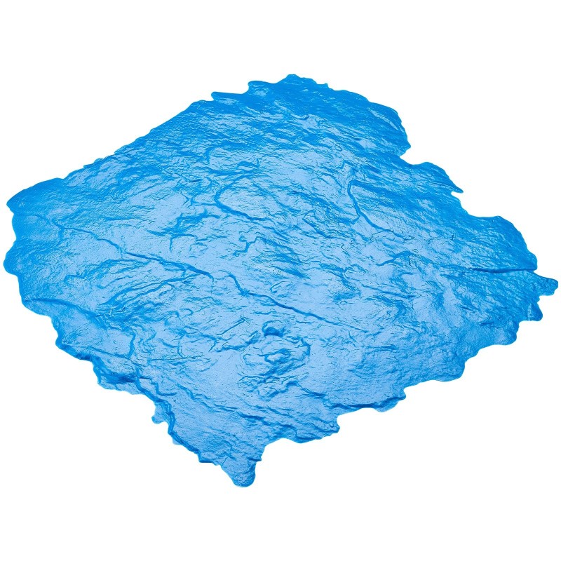 Betonin polyuretaaninen kuviomatto 18 x 18 tuumaa liuskekivi sininen höyhenreunainen