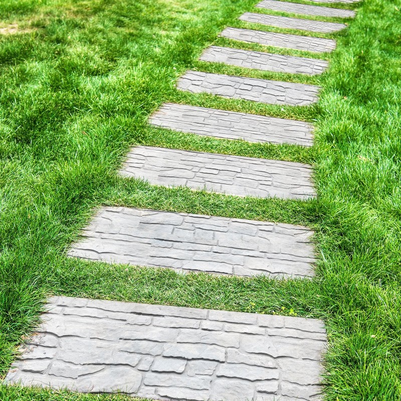 Betonipainantamatto polyuretaani 740×330×24 mm liuskekivikuviolla lattioille terasseille