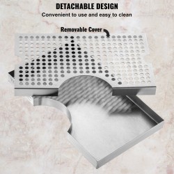 Tippa-allas 304-ruostumatonta terästä 300x180x25 mm 4 kumityynyä irrotettava kansi