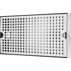 Tippakaukalo 304 ruostumattomasta teräksestä 300 x 177 mm irrotettavalla kannella 4 liukuestekumityynyä