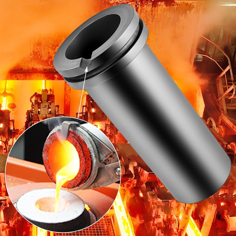 Grafiittisulatusastia 3 kg 99,9 prosenttinen grafiitti 1300 asteen kaatonokka kullan sulatukseen