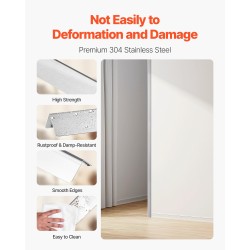 Seinän kulmasuoja SUS304 harjattu 25x25x1217 mm 10 kpl 3M-tarra