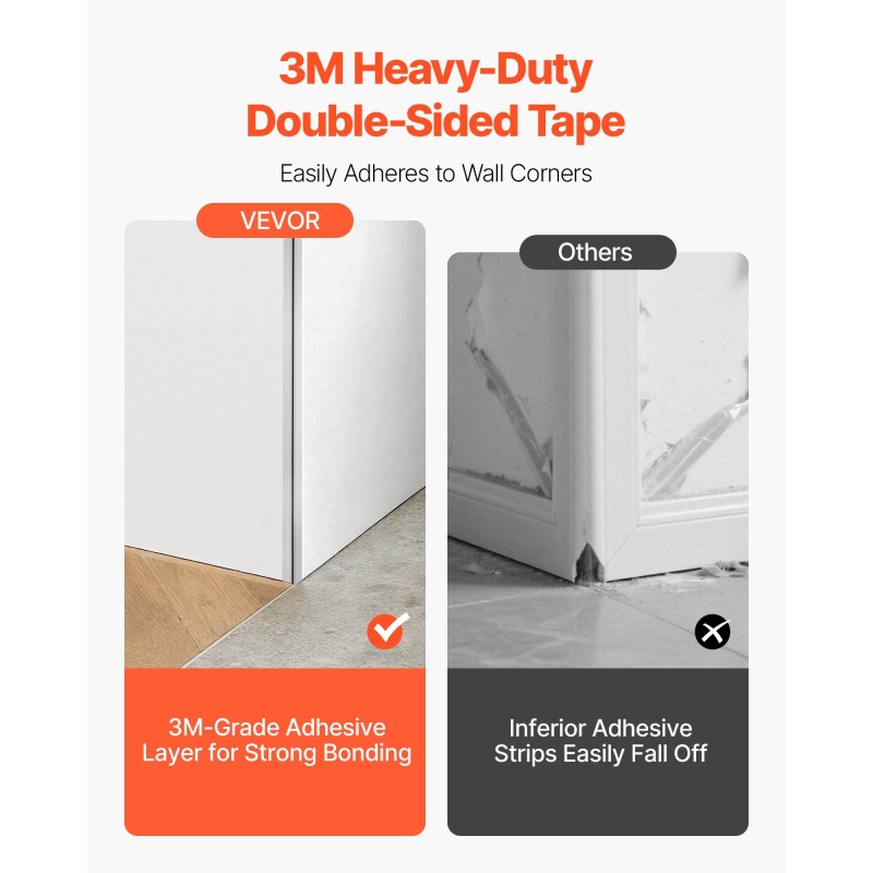 Seinän kulmasuoja SUS304 harjattu 25x25x1217 mm 10 kpl 3M-tarra