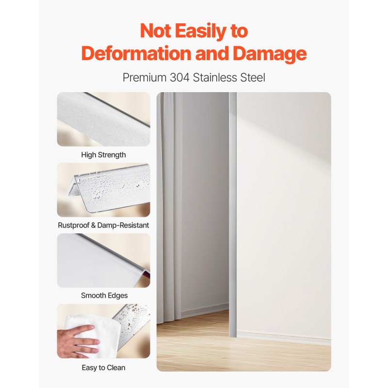 Seinän kulmasuoja 304-ruostumatonta terästä 38x38x2436mm 10 kpl 3M-teipillä