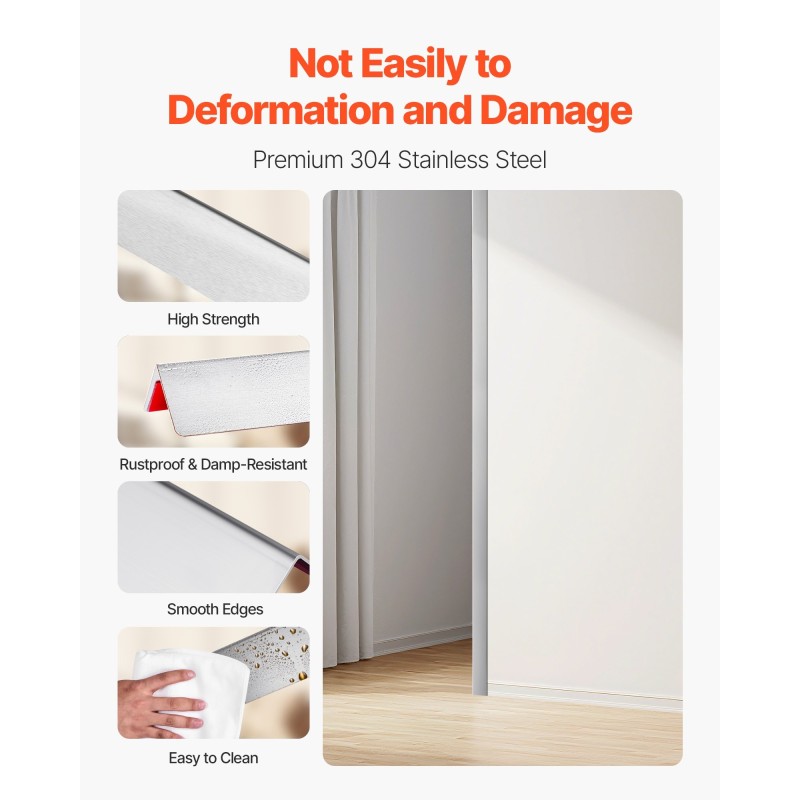 Seinän kulmasuojat 304-ruostumatonta terästä 50 x 50 x 1217 mm 10 kpl