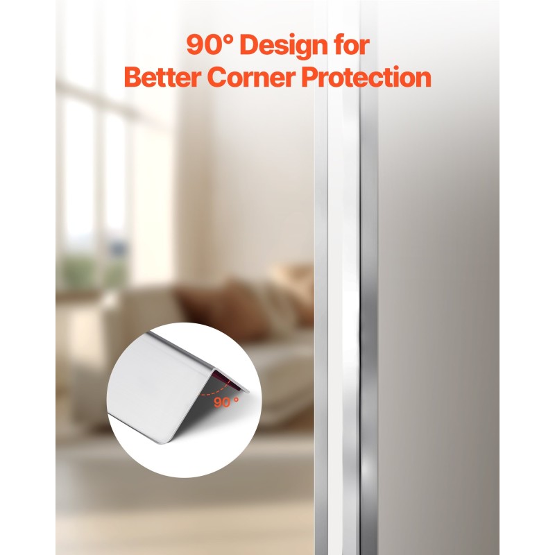 Seinän kulmasuojat 304-ruostumatonta terästä 50 x 50 x 1217 mm 10 kpl