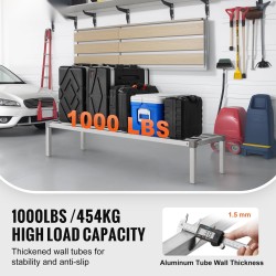 Alumiininen dunnage-hylly 1524x508x305 mm 454 kg kantavuus täysin hitsattu