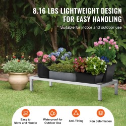 Alumiininen lattiatason säilytysteline 48 tuumaa leveä 20 tuumaa syvä 817 kiloa kantava