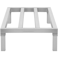 Alumiininen lattiatason säilytysteline 48 tuumaa leveä 20 tuumaa syvä 817 kiloa kantava