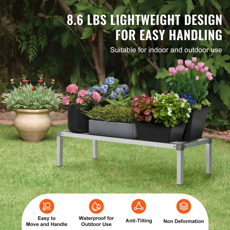 Alumiininen varastohylly 1219 x 508 x 305 mm kantavuus 817 kg