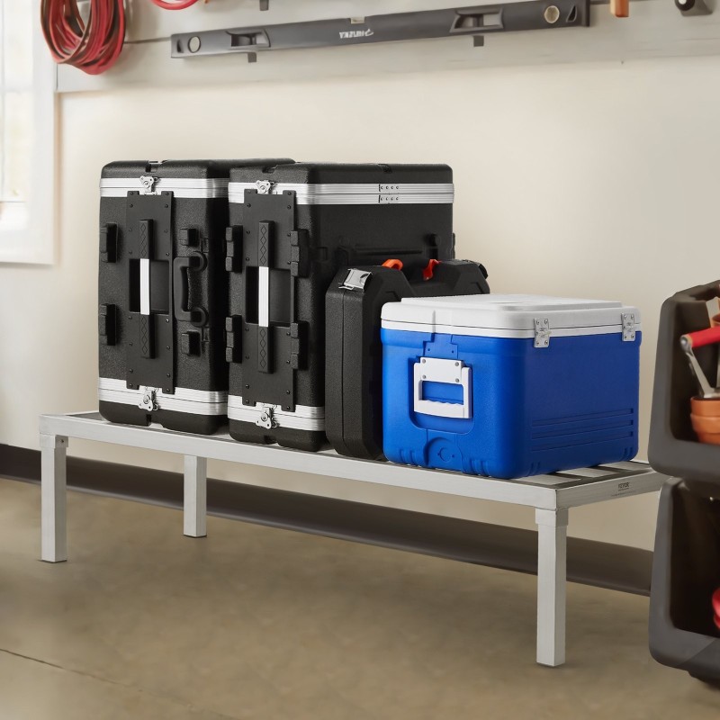 Alumiininen varastohylly 1219 x 508 x 305 mm kantavuus 817 kg