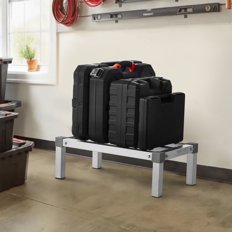 Alumiininen säädettävä lattiateline 24x14x8 tuumaa 454 kg kantavuus