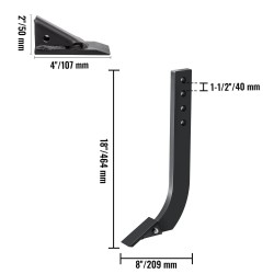 Laatikkoterän varret 18 tuumaa hiiliterästä 6 kpl 4-aukkoiset irrotettavilla hampailla