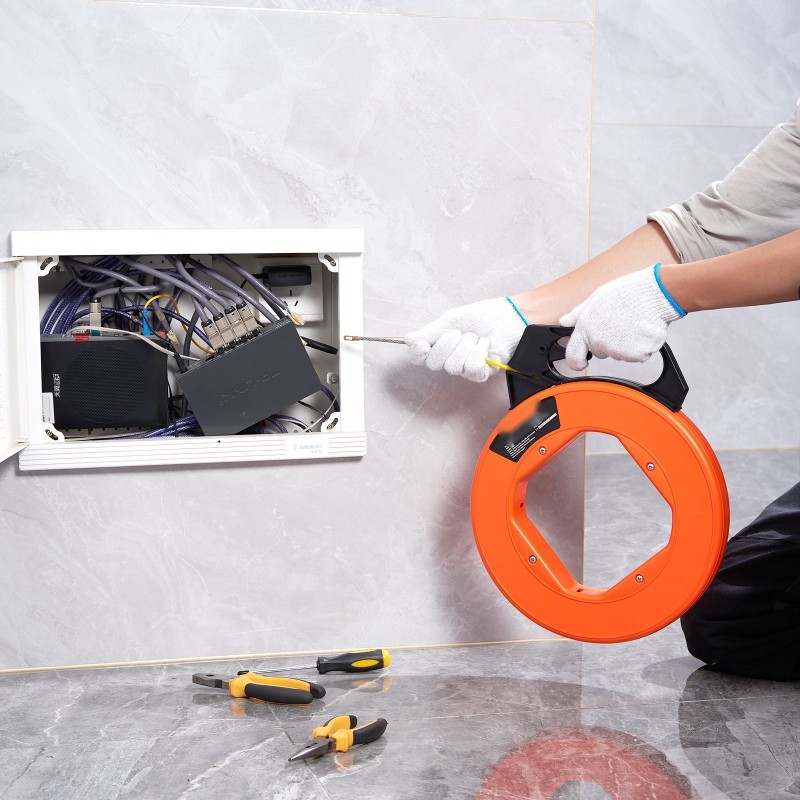 Vetojousi lasikuituinen 30,5 m 4,8 mm nikkelöity kärki ergonominen kahva