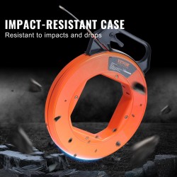 Kaapelinvetonauha eristävä PET 38,1 m 4,5 mm nikkelöity vetopää