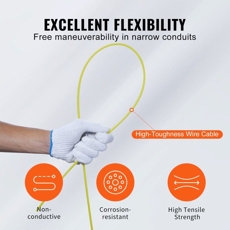 Lasikuituinen kalastusnauha 60,96 m 4,7 mm eristävä sähkötöihin kestävä muovikotelo