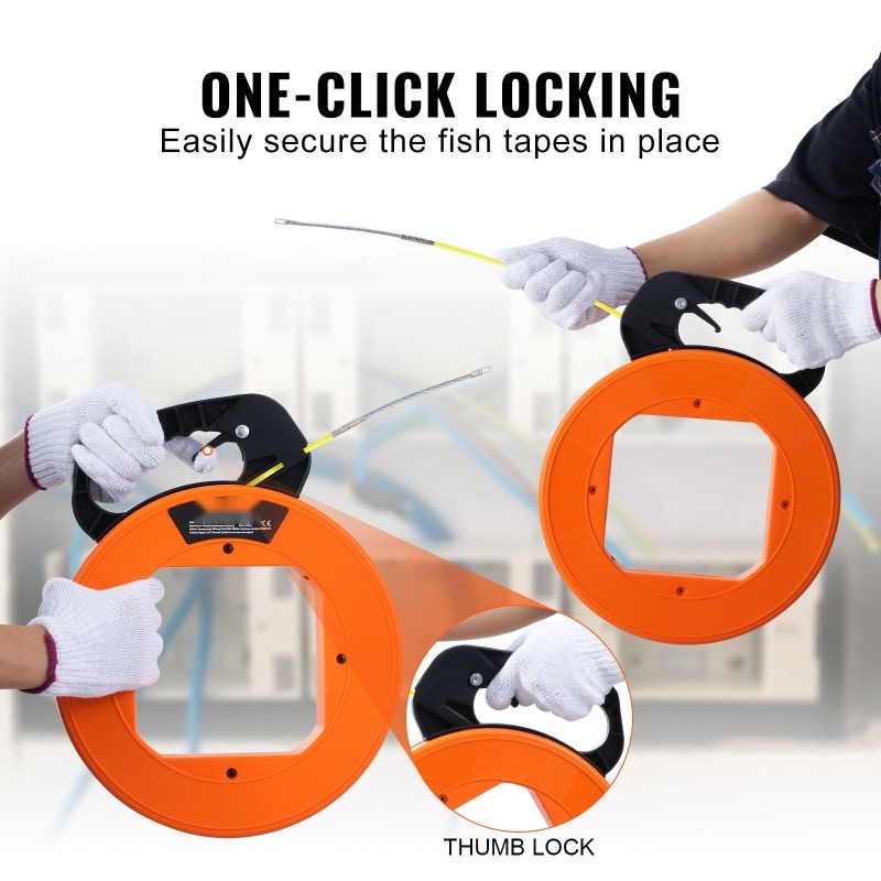 Lasikuituinen kalastusnauha 60,96 m 4,7 mm eristävä sähkötöihin kestävä muovikotelo