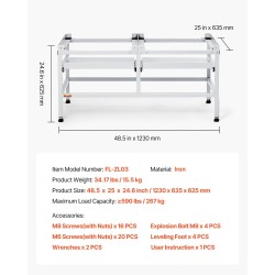 Pesukoneen ja kuivaajan jalusta hiiliteräs kantavuus kaksisataakuusikymmentäseitsemän kilogrammaa kaksitasoinen neljä