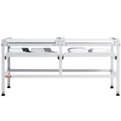 Pesukoneen ja kuivaajan jalusta hiiliteräs kantavuus kaksisataakuusikymmentäseitsemän kilogrammaa kaksitasoinen neljä