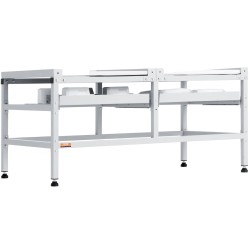 Pesukoneen ja kuivaajan jalusta hiiliteräs kantavuus kaksisataakuusikymmentäseitsemän kilogrammaa kaksitasoinen neljä