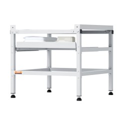 Pesukoneen ja kuivausrummun koroke hiiliteräs 640 635 615 mm 136 kg 4 säädettävää jalkaa