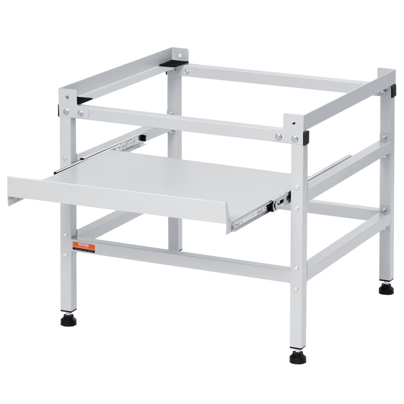 Pesukoneen ja kuivausrummun koroke hiiliteräs 640×635×615 mm 136 kg 4 säädettävää jalkaa