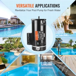 Allaspumppumoottori 2 hv 230 V 3450 kierrosta minuutissa 56Y neliölaippa vastapäivään pyörivä