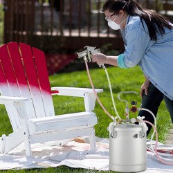 Paineistettu maalisäiliö 10 L hiiliterästä ruisku ja 3 m letkut